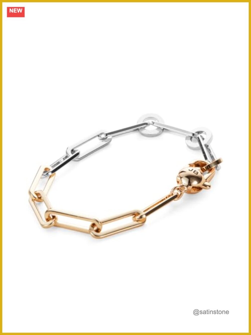 JENNY BIRD Andi Slim Chain Bracelet Minimal Two-Tone 8 Inch
